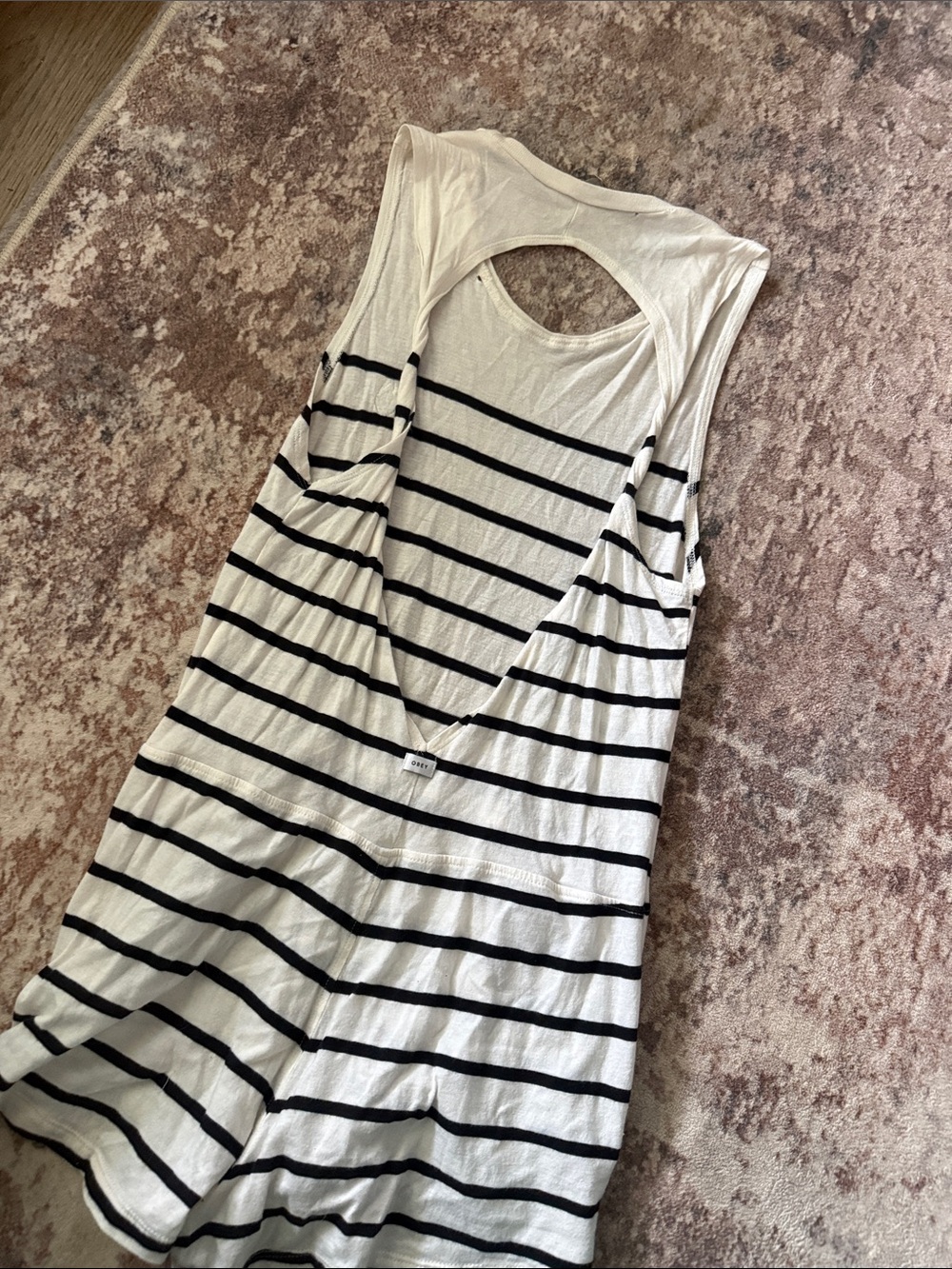 Obey Cream Ribbed Tank Top - Picture 3 of 3